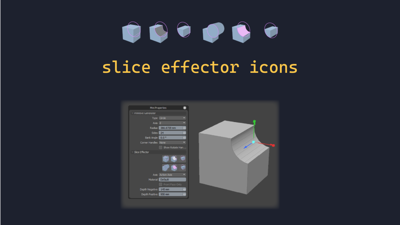 Slice Effector Icons for Modo