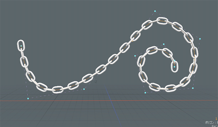 modoでプロシージャルな鎖を作る方法