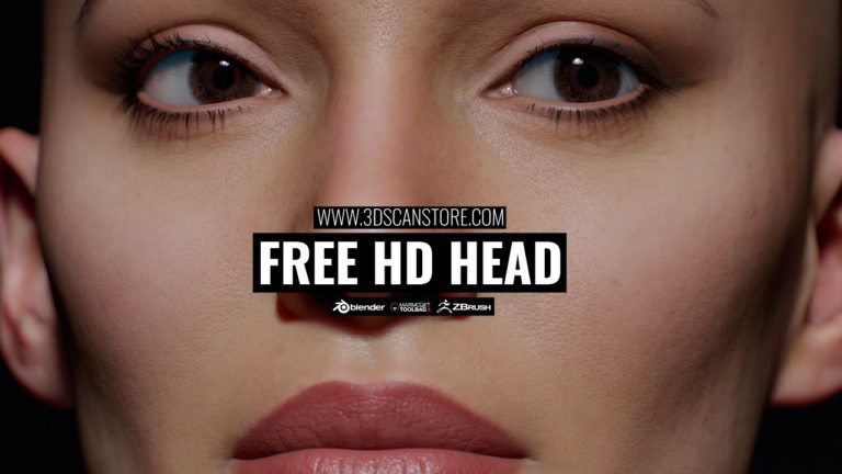 Ten24 無料の女性頭部の高解像度3Dスキャンデータ